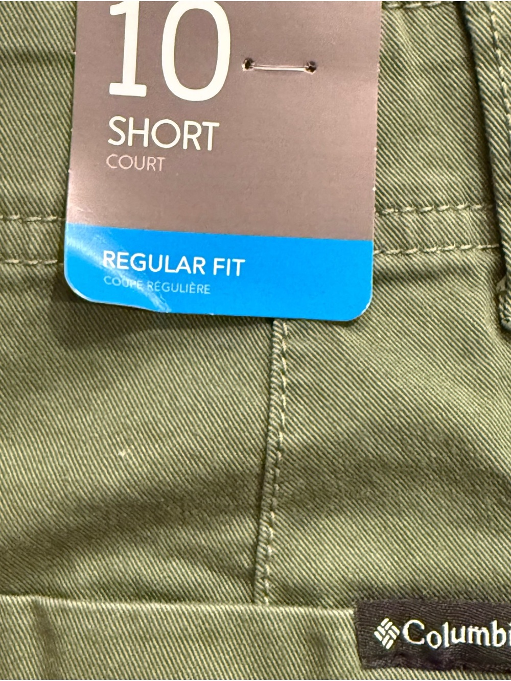 NWT Columbia Calico Basin Cotton Shorts Olive Green Size 10 Short Stretch - Picture 6 of 9